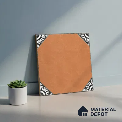 Moroccan Wall & Floor Athangudi Tile TL 10472 C Menta Brown 1 ft x 1 ft Vitrified Glue Granula Matte Finish - 9.5 mm | Suitable for Bathroom, Kitchen, Balcony | 2 mm Spacer is Mandatory | Please Expect a Slight Variation of Pattern