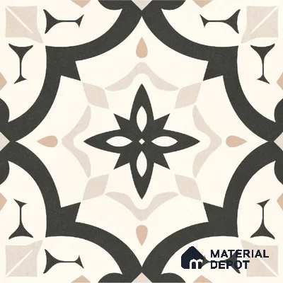 Moroccan Wall & Floor Tile TL 10459 Dimona 1 ft x 1 ft Vitrified Matte Finish - 9.5 mm | Suitable for Bathroom, Kitchen, Balcony | 2 mm Spacer is Mandatory | Please Expect a Slight Variation of Pattern