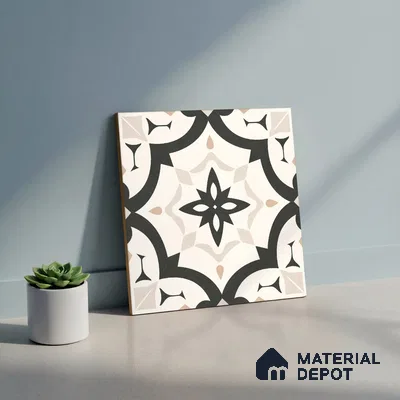 Moroccan Wall & Floor Tile TL 10459 Dimona 1 ft x 1 ft Vitrified Matte Finish - 9.5 mm | Suitable for Bathroom, Kitchen, Balcony | 2 mm Spacer is Mandatory | Please Expect a Slight Variation of Pattern