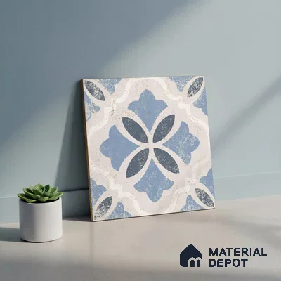 Moroccan Wall & Floor Tile TL 10456 Belfast 1 ft x 1 ft Vitrified Matte Finish - 9.5 mm | Suitable for Bathroom, Kitchen, Balcony | 2 mm Spacer is Mandatory | Please Expect a Slight Variation of Pattern