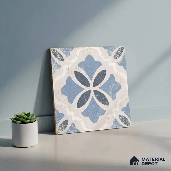 Moroccan Wall & Floor Tile TL 10456 Belfast 1 ft x 1 ft Vitrified Matte Finish - 9.5 mm | Suitable for Bathroom, Kitchen, Balcony | 2 mm Spacer is Mandatory | Please Expect a Slight Variation of Pattern