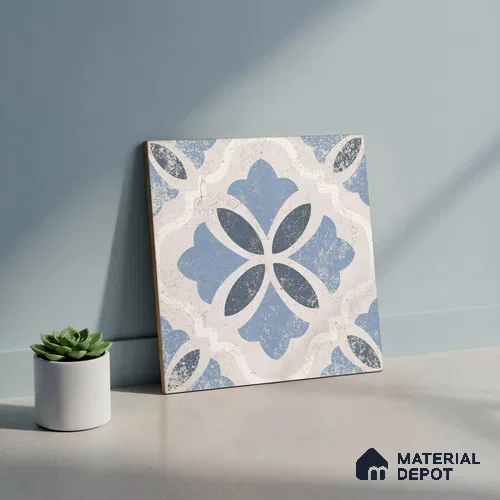 Moroccan Wall & Floor Tile TL 10456 Belfast 1 ft x 1 ft Vitrified Matte Finish - 9.5 mm | Suitable For Living Room, Bedroom, Kitchen | 2 mm Spacer is Mandatory | Please Expect a Slight Variation of Pattern