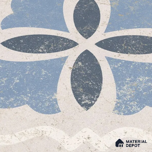 Moroccan Wall & Floor Tile TL 10456 Belfast 1 ft x 1 ft Vitrified Matte Finish - 9.5 mm | Suitable for Bathroom, Kitchen, Balcony | 2 mm Spacer is Mandatory | Please Expect a Slight Variation of Pattern