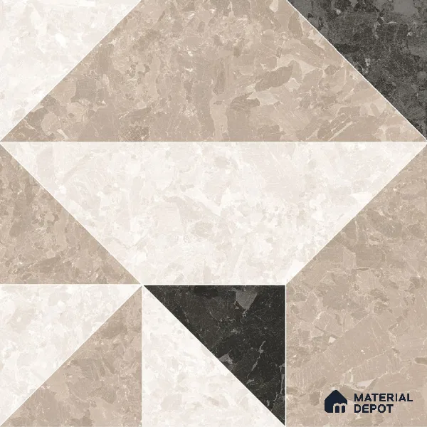 Moroccan Wall & Floor Tile TL 10466 Stanza 1 ft x 1 ft Vitrified Matte Finish - 9.5 mm | Suitable for Bathroom, Kitchen, Balcony | 2 mm Spacer is Mandatory | Please Expect a Slight Variation of Pattern