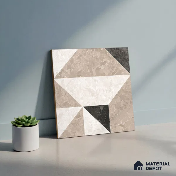 Moroccan Wall & Floor Tile TL 10466 Stanza 1 ft x 1 ft Vitrified Matte Finish - 9.5 mm | Suitable for Bathroom, Kitchen, Balcony | 2 mm Spacer is Mandatory | Please Expect a Slight Variation of Pattern