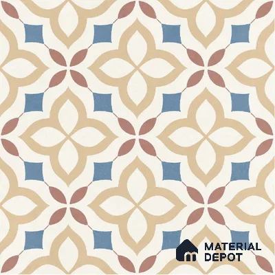 Moroccan Wall & Floor Tile TL 10474 Tribeса 1 ft x 1 ft Vitrified Glue Granula Matte Finish - 9.5 mm | Suitable for Bathroom, Kitchen, Balcony | 2 mm Spacer is Mandatory | Please Expect a Slight Variation of Pattern