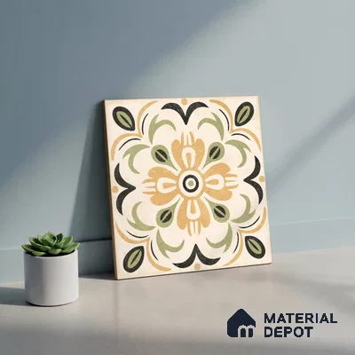 Wall Tile TL 10470 Dublin 1 ft x 1 ft Vitrified Glue Granula Matte Finish - 9.5 mm | Suitable For Living Room, Bedroom, Kitchen | 2 mm Spacer is Mandatory | Please Expect a Slight Variation of Pattern (Sample)