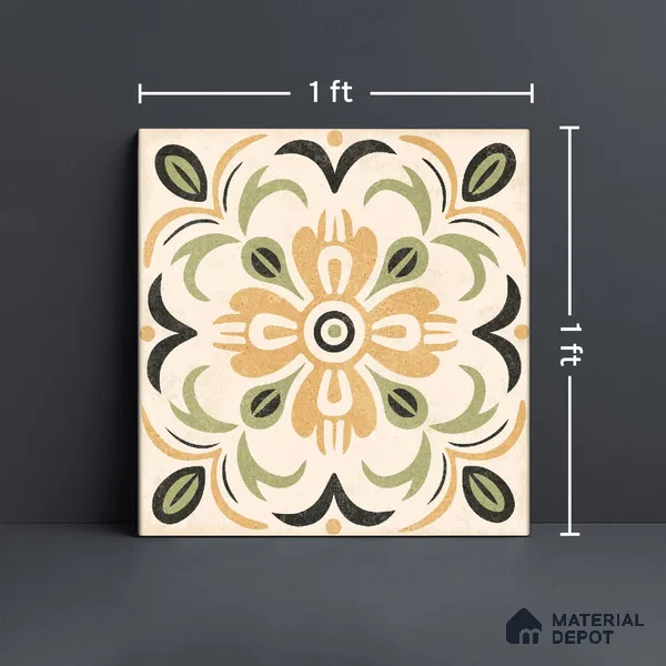 Wall Tile TL 10470 Dublin 1 ft x 1 ft Vitrified Glue Granula Matte Finish - 9.5 mm | Suitable For Living Room, Bedroom, Kitchen | 2 mm Spacer is Mandatory | Please Expect a Slight Variation of Pattern (Sample)