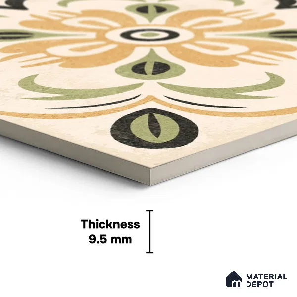 Wall Tile TL 10470 Dublin 1 ft x 1 ft Vitrified Glue Granula Matte Finish - 9.5 mm | Suitable For Living Room, Bedroom, Kitchen | 2 mm Spacer is Mandatory | Please Expect a Slight Variation of Pattern (Sample)