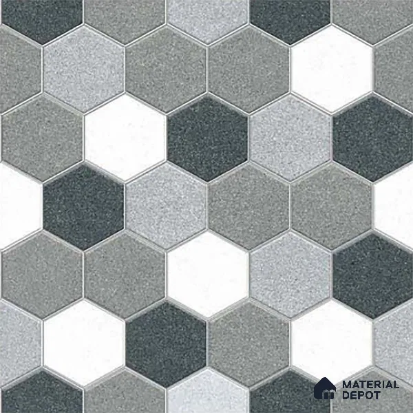 Patterned Look Parking Tile TL 08367 1 ft x 1 ft Vitrified Matte Finish - 8 mm | Please Expect a Slight Variation of Pattern