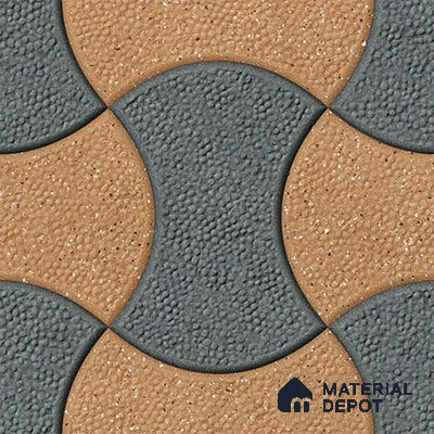 Patterned Look Parking Tile TL 08366  1 ft x 1 ft Vitrified Matte Finish - 8 mm | Please Expect a Slight Variation of Pattern