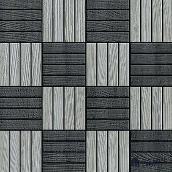 Patterned Look Parking Tile TL 08374 1 ft x 1 ft Vitrified Matte Finish - 8 mm | Please Expect a Slight Variation of Pattern