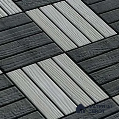 Patterned Look Parking Tile TL 08374  1 ft x 1 ft Vitrified Matte Finish - 8 mm | Please Expect a Slight Variation of Pattern