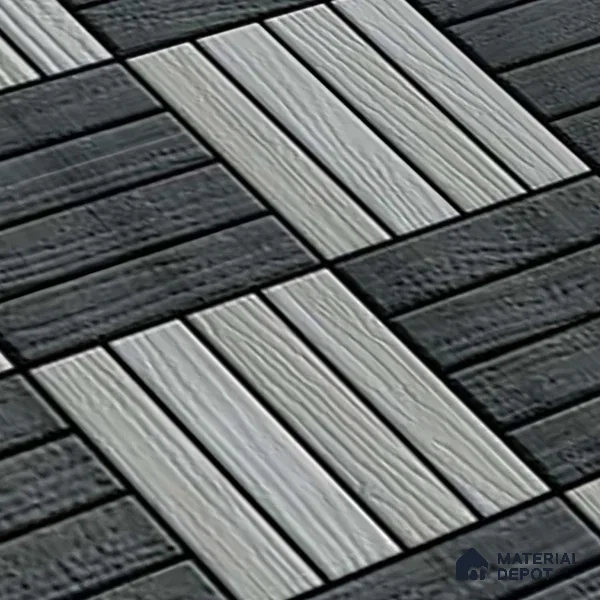 Patterned Look Parking Tile TL 08374 1 ft x 1 ft Vitrified Matte Finish - 8 mm | Please Expect a Slight Variation of Pattern