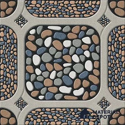 Patterned Look Parking Tile TL 08388  1 ft x 1 ft Vitrified Matte Finish - 8 mm | Please Expect a Slight Variation of Pattern