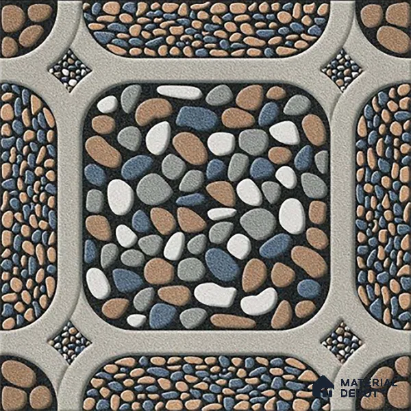 Patterned Look Parking Tile TL 08388  1 ft x 1 ft Vitrified Matte Finish - 8 mm | Please Expect a Slight Variation of Pattern