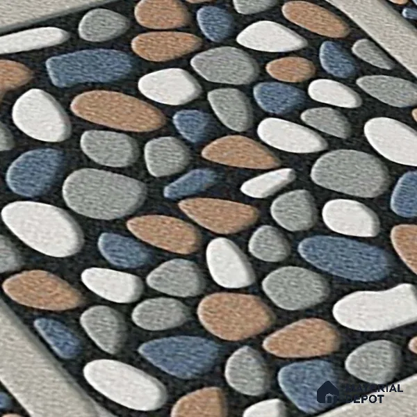 Patterned Look Parking Tile TL 08388  1 ft x 1 ft Vitrified Matte Finish - 8 mm | Please Expect a Slight Variation of Pattern