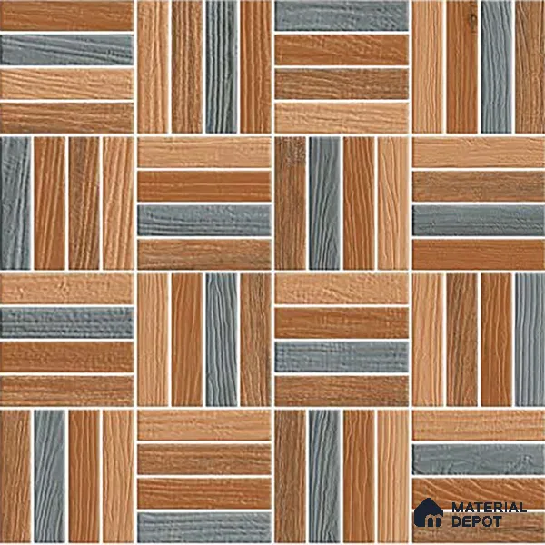 Patterned Look Parking Tile TL 08371 1 ft x 1 ft Vitrified Matte Finish - 8 mm | Please Expect a Slight Variation of Pattern