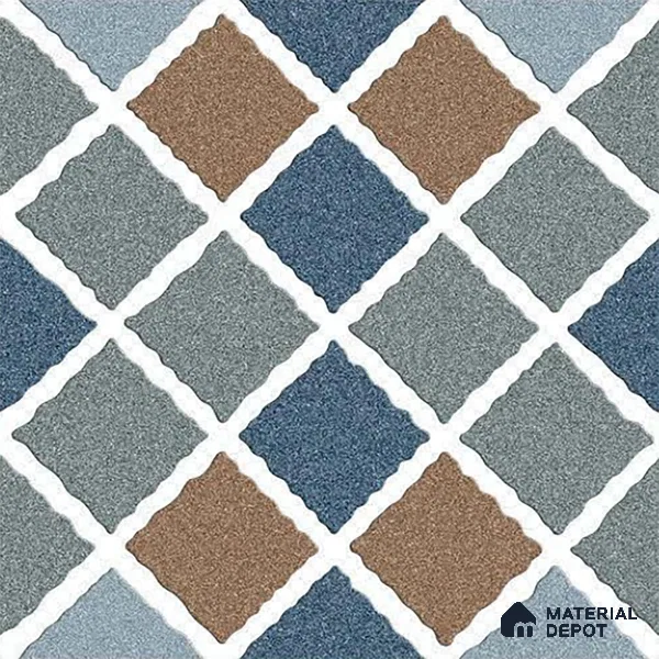 Patterned Look Parking Tile TL 08369  1 ft x 1 ft Vitrified Matte Finish - 8 mm | Please Expect a Slight Variation of Pattern