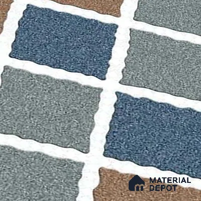 Patterned Look Parking Tile TL 08369  1 ft x 1 ft Vitrified Matte Finish - 8 mm | Please Expect a Slight Variation of Pattern