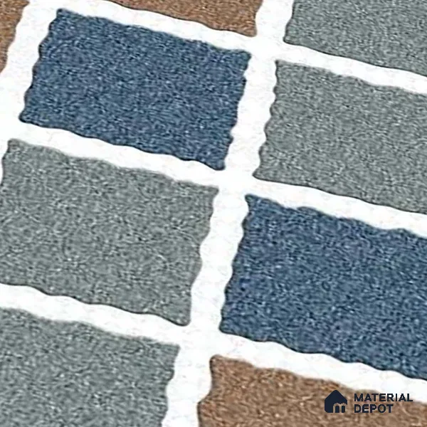 Patterned Look Parking Tile TL 08369  1 ft x 1 ft Vitrified Matte Finish - 8 mm | Please Expect a Slight Variation of Pattern