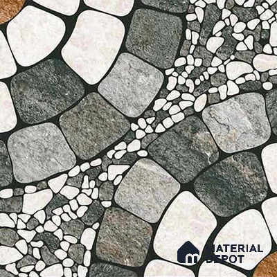 Patterned Look Parking Tile TL 08373  1 ft x 1 ft Vitrified Matte Finish - 8 mm | Please Expect a Slight Variation of Pattern