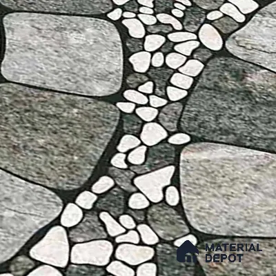 Patterned Look Parking Tile TL 08373  1 ft x 1 ft Vitrified Matte Finish - 8 mm | Please Expect a Slight Variation of Pattern
