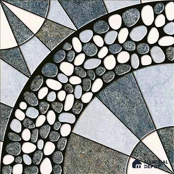 Patterned Look Parking Tile TL 08389 1 ft x 1 ft Vitrified Matte Finish - 8 mm | Please Expect a Slight Variation of Pattern