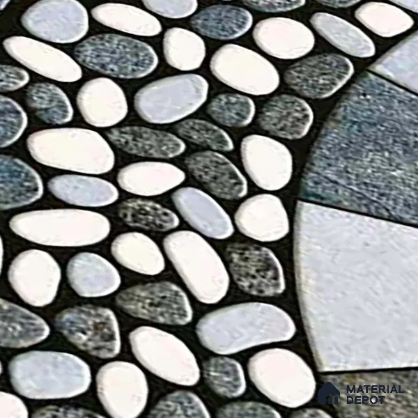 Patterned Look Parking Tile TL 08389 1 ft x 1 ft Vitrified Matte Finish - 8 mm | Please Expect a Slight Variation of Pattern