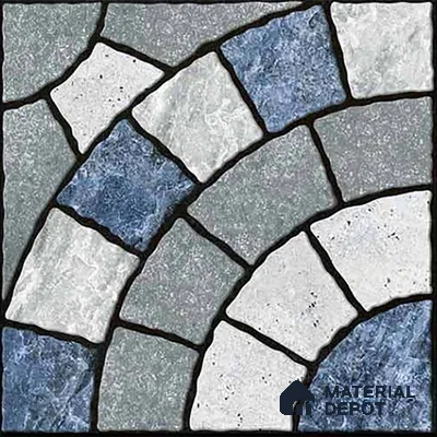 Patterned Look Parking Tile TL 08370  1 ft x 1 ft Vitrified Matte Finish - 8 mm | Please Expect a Slight Variation of Pattern