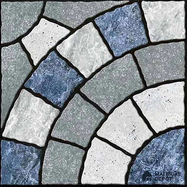 Patterned Look Parking Tile TL 08370 1 ft x 1 ft Vitrified Matte Finish - 8 mm | Please Expect a Slight Variation of Pattern