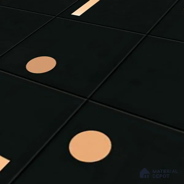 Moroccan Wall & Floor Tile TL 08016 Rockveil Grey Black 1 ft x 1 ft Vitrified Matte Finish - 9 mm | Suitable for Bathroom, Kitchen, Balcony | Please Expect a Slight Variation of Pattern