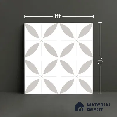 Moroccan Tile TL 08014  Emberline Multi Colour 1 ft x 1 ft Vitrified Matte Finish - 9 mm | Suitable for Living Room, Kitchen, Balcony Floor & Wall | Please Expect a Slight Variation of Pattern (Sample)