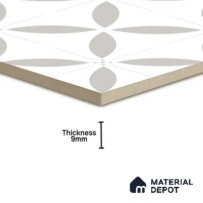Moroccan Tile TL 08014  Emberline Multi Colour 1 ft x 1 ft Vitrified Matte Finish - 9 mm | Suitable for Living Room, Kitchen, Balcony Floor & Wall | Please Expect a Slight Variation of Pattern (Sample)