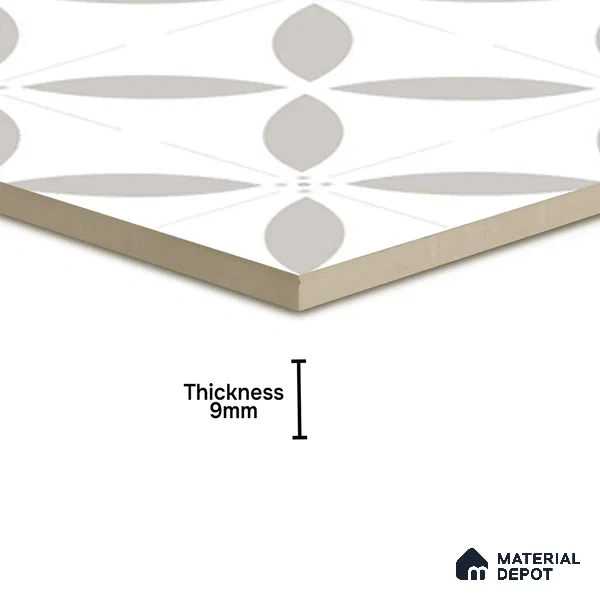 Moroccan Tile TL 08014  Emberline Multi Colour 1 ft x 1 ft Vitrified Matte Finish - 9 mm | Suitable for Living Room, Kitchen, Balcony Floor & Wall | Please Expect a Slight Variation of Pattern (Sample)