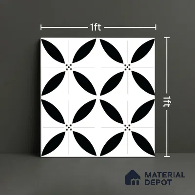 Moroccan Tile TL 08013  Urban Clay Multi Colour 1 ft x 1 ft Vitrified Matte Finish - 9 mm | Suitable for Living Room, Kitchen, Balcony Floor & Wall | Please Expect a Slight Variation of Pattern