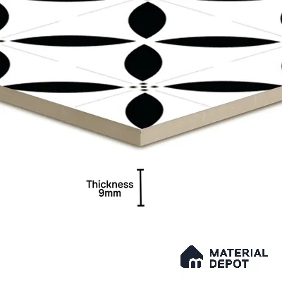 Moroccan Tile TL 08013  Urban Clay Multi Colour 1 ft x 1 ft Vitrified Matte Finish - 9 mm | Suitable for Living Room, Kitchen, Balcony Floor & Wall | Please Expect a Slight Variation of Pattern
