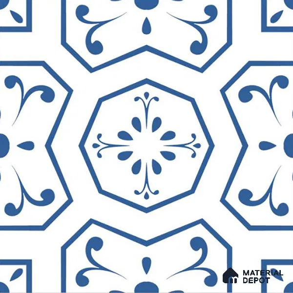 Moroccan Wall & Floor Tile TL 08012 Zenith Taupe White 1 ft x 1 ft Porcelain Matte Finish - 9 mm | Suitable for Bathroom, Kitchen, Balcony | Please Expect a Slight Variation of Pattern
