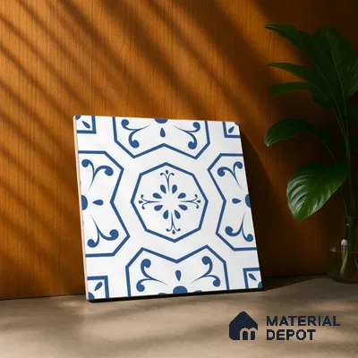 Moroccan Wall & Floor Tile TL 08012 Zenith Taupe White 1 ft x 1 ft Porcelain Matte Finish - 9 mm | Suitable for Bathroom, Kitchen, Balcony | Please Expect a Slight Variation of Pattern