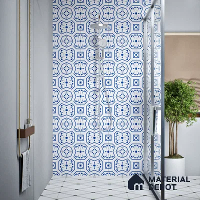 Moroccan Wall & Floor Tile TL 08012 Zenith Taupe White 1 ft x 1 ft Porcelain Matte Finish - 9 mm | Suitable for Bathroom, Kitchen, Balcony | Please Expect a Slight Variation of Pattern