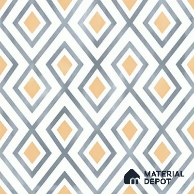 Moroccan Wall & Floor Tile TL 08011 Ashen Drift 1 ft x 1 ft Vitrified Matte Finish - 9 mm | Suitable for Bathroom, Kitchen, Balcony | Please Expect a Slight Variation of Pattern