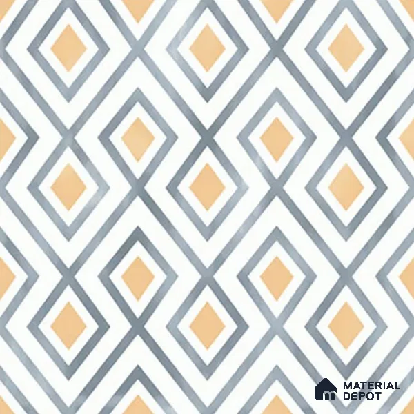 Moroccan Wall & Floor Tile TL 08011 Ashen Drift 1 ft x 1 ft Vitrified Matte Finish - 9 mm | Suitable for Bathroom, Kitchen, Balcony | Please Expect a Slight Variation of Pattern