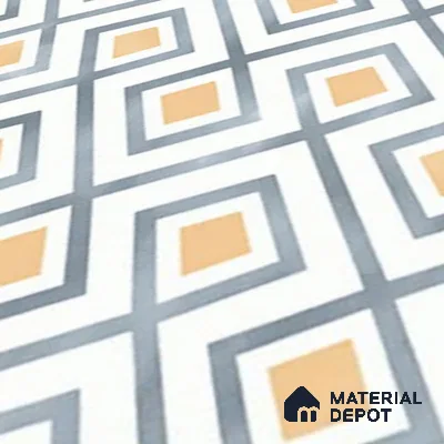 Moroccan Wall & Floor Tile TL 08011 Ashen Drift 1 ft x 1 ft Vitrified Matte Finish - 9 mm | Suitable for Bathroom, Kitchen, Balcony | Please Expect a Slight Variation of Pattern