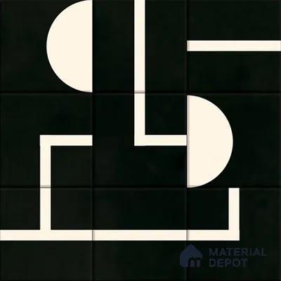 Faux Subway Tile TL 08017  Jasper Loom Black 1 ft x 1 ft Porcelain Matte Finish - 9 mm | Suitable For Kitchen, Bathroom, Balcony | Please Expect a Slight Variation of Pattern
