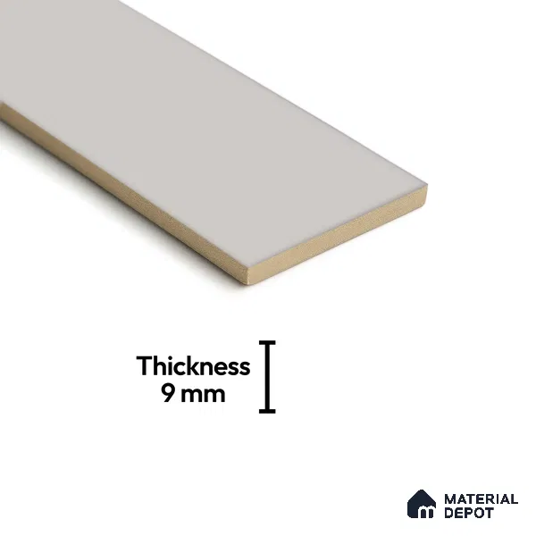 Subway Look  Tile TL 07669 B Plain Cloud Grey 1 ft x 2.95 inch Designer Tiles Ceramic Glossy Finish - 9 mm