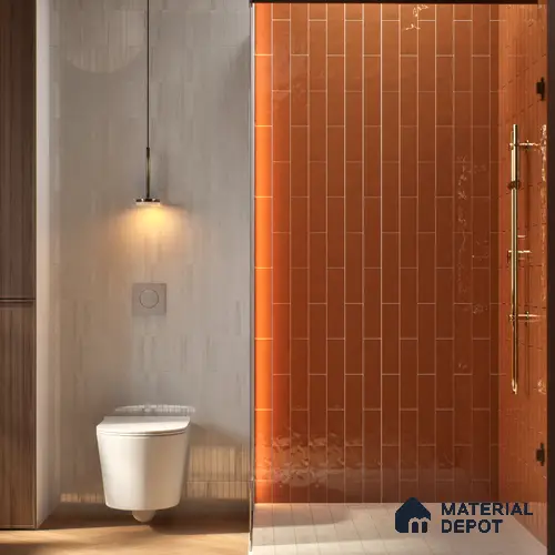 Subway Look Tile TL 07669 C Plain Fox 1 ft x 2.95 inch Designer Tiles Ceramic Glossy Finish - 9 mm