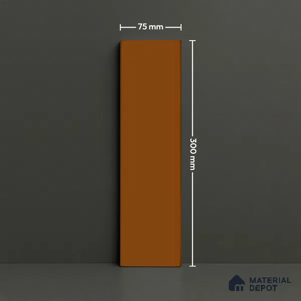 Subway Look  Tile TL 07669 C Plain Fox 1 ft x 2.95 inch Designer Tiles Ceramic Glossy Finish - 9 mm