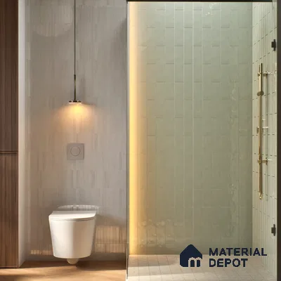 Subway Look  Tile TL 07669 D Plain Lime 1 ft x 2.95 inch Designer Tiles Ceramic Glossy Finish - 9 mm