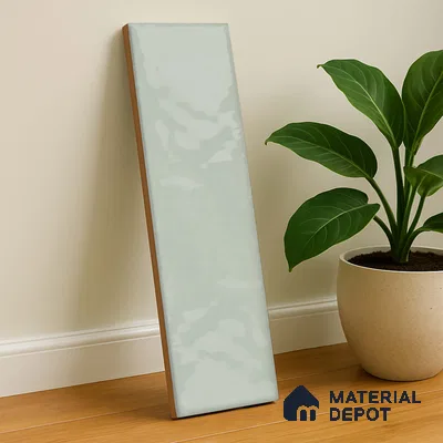 Subway Look  Tile TL 07669 D Plain Lime 1 ft x 2.95 inch Designer Tiles Ceramic Glossy Finish - 9 mm
