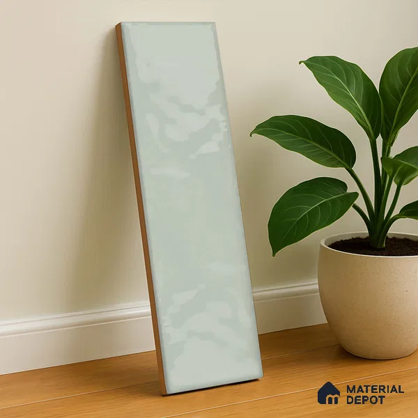 Subway Look Tile TL 07669 D Plain Lime 1 ft x 2.95 inch Designer Tiles Ceramic Glossy Finish - 9 mm